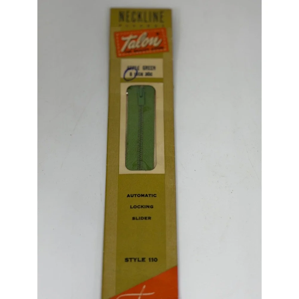 VTG Talon Zipper Apple Green Style 110 Automatic Locking Slider 6